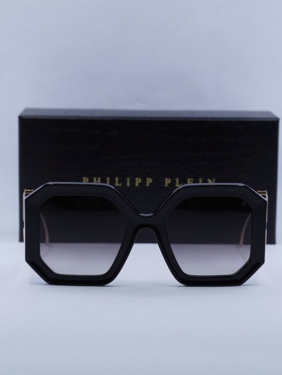 Philipp Plein SPP067 0700 Square Sunglasses – Black / Grey Gradient main image 9